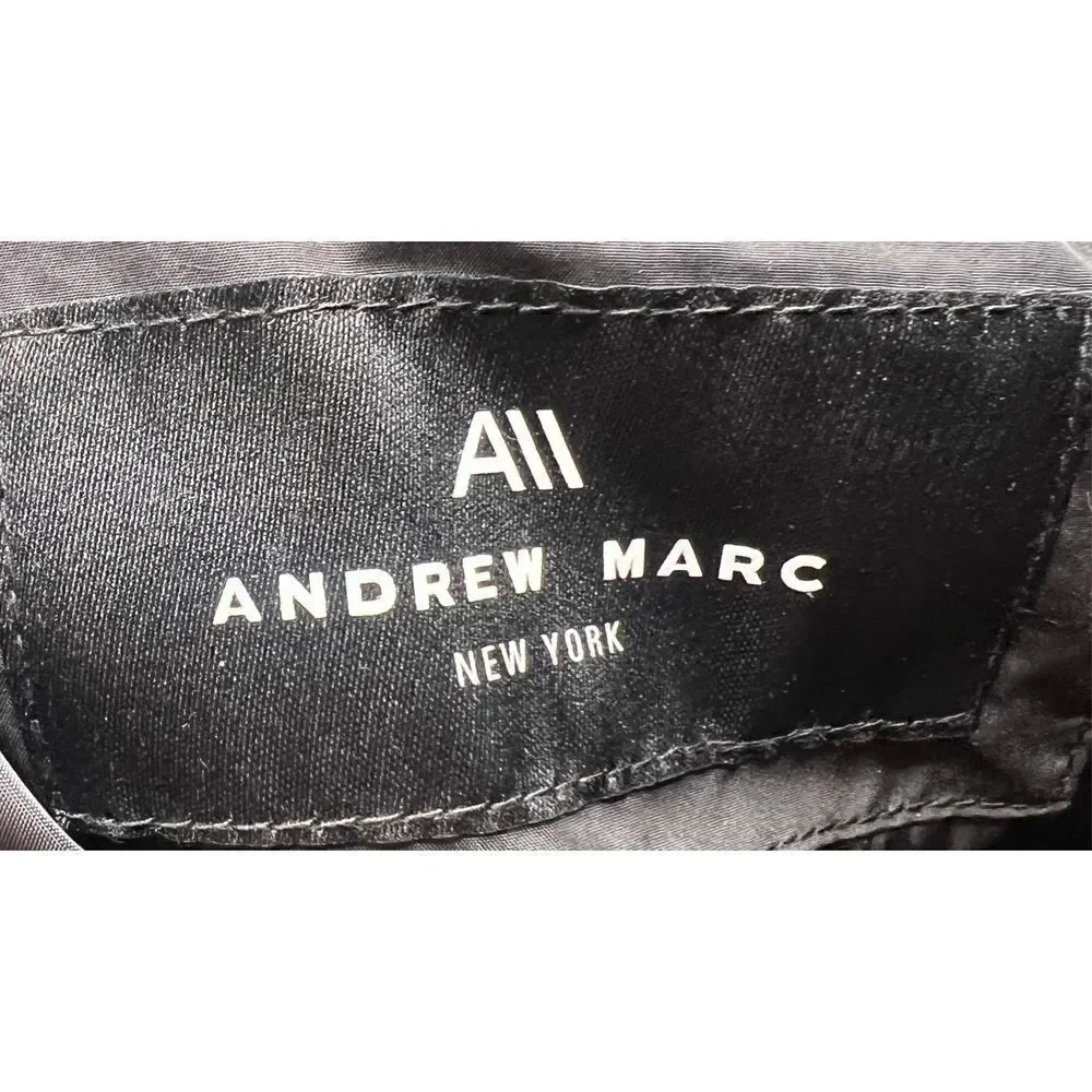ANDREW MARC Sullivan Down Hooded Puffer Parka in Black NWT Size Small